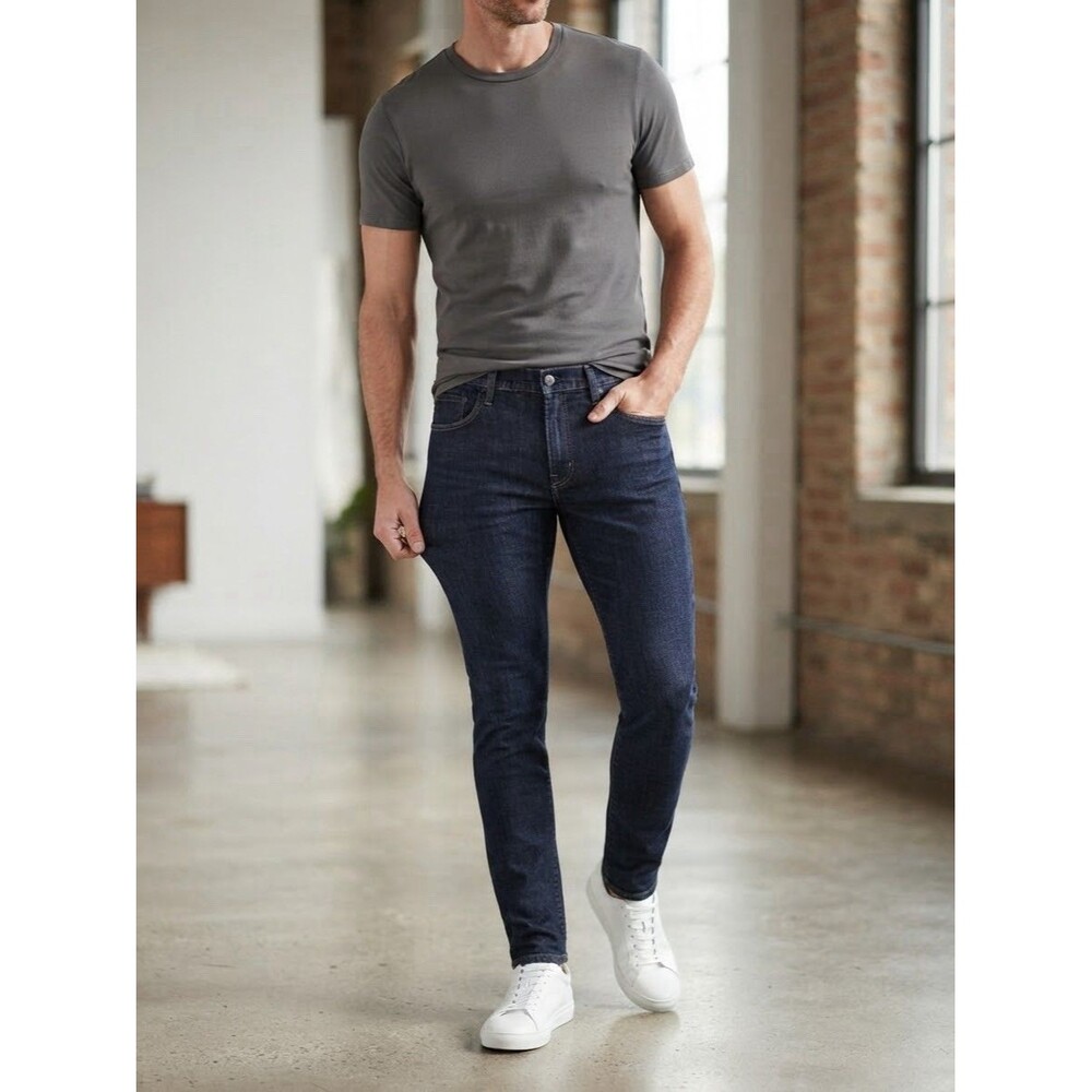Goodfellow & Co Men's Blue Denim Jeans Skinny Total Flex Size 40W x 30L